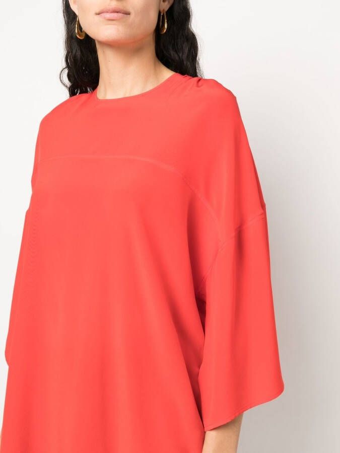 Lanvin Gedrapeerde blouse Rood
