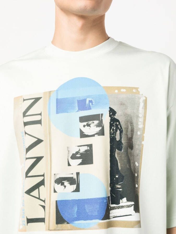 Lanvin T-shirt met print Groen