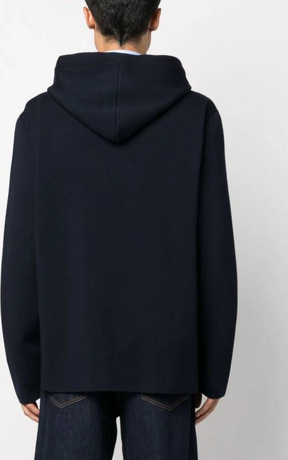 Lanvin Hoodie met geborduurd logo Blauw