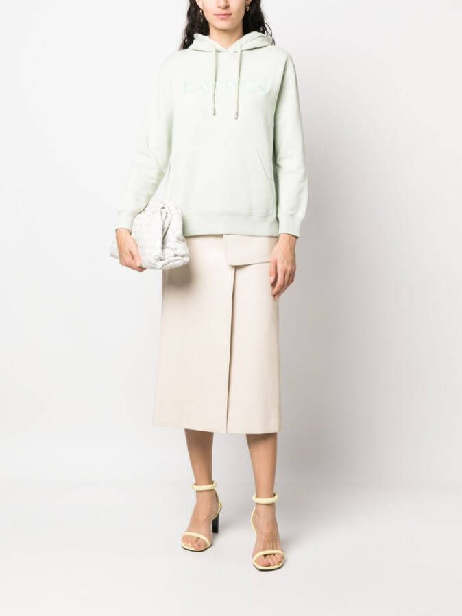 Lanvin Hoodie met geborduurd logo Groen