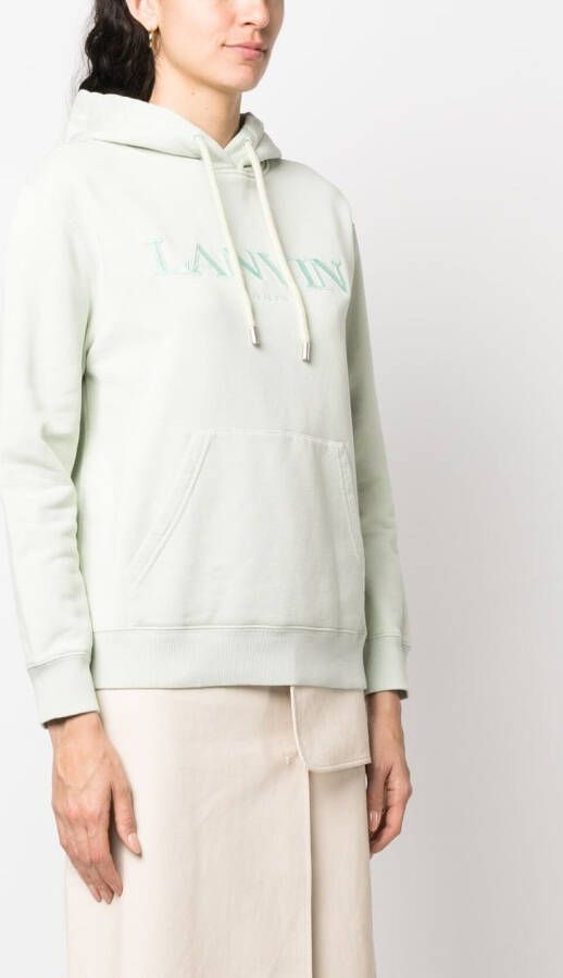 Lanvin Hoodie met geborduurd logo Groen
