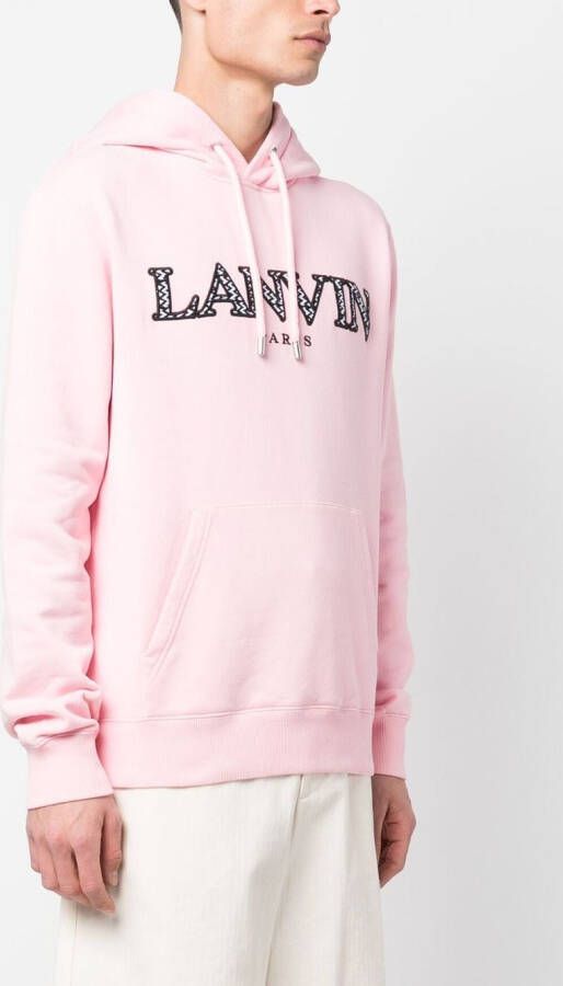 Lanvin Hoodie met geborduurd logo Roze