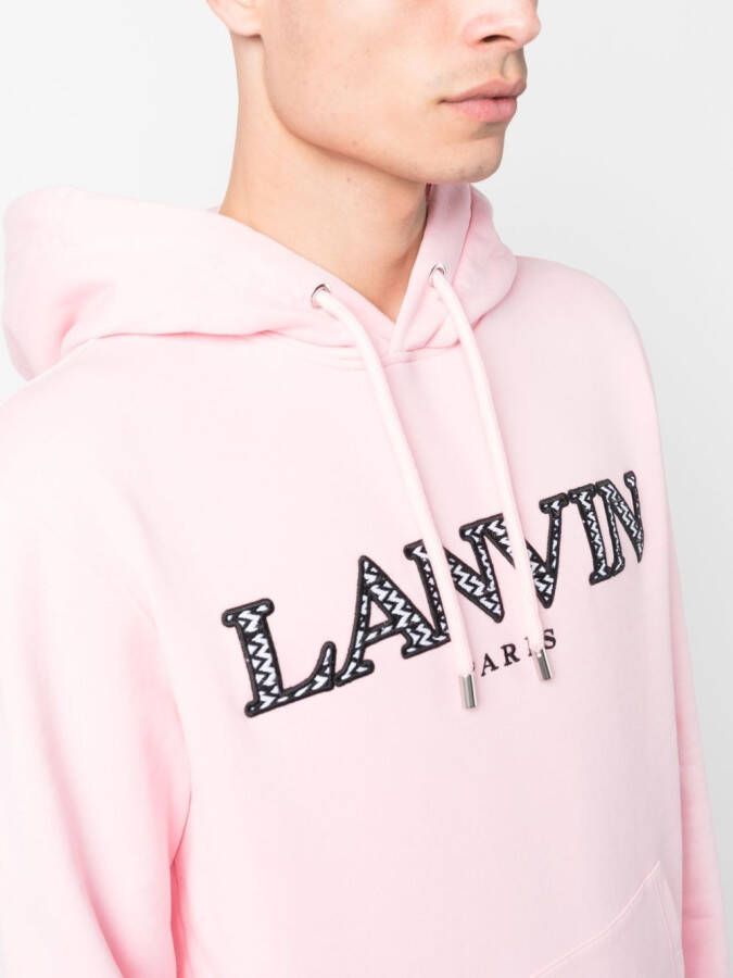 Lanvin Hoodie met geborduurd logo Roze