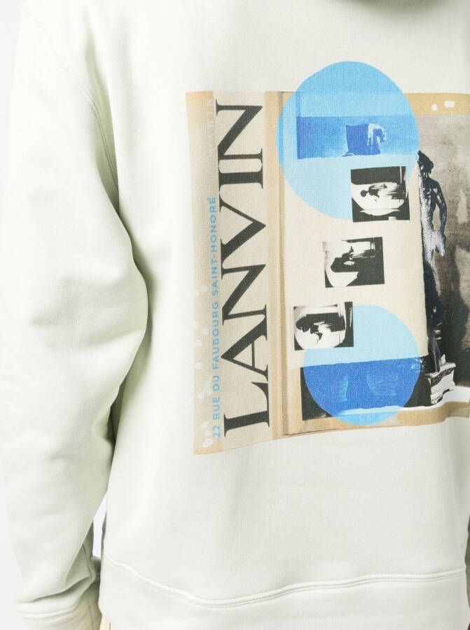 Lanvin Hoodie met print Groen