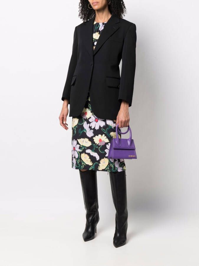 Lanvin Jack met enkele rij knopen Zwart