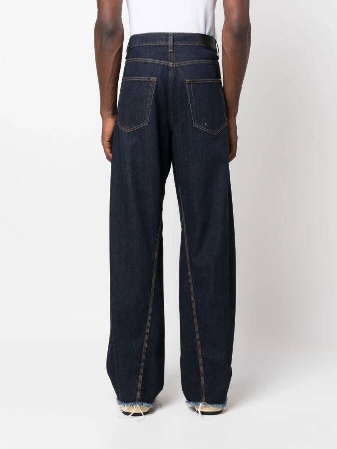 Lanvin Jeans met wijde pijpen Blauw