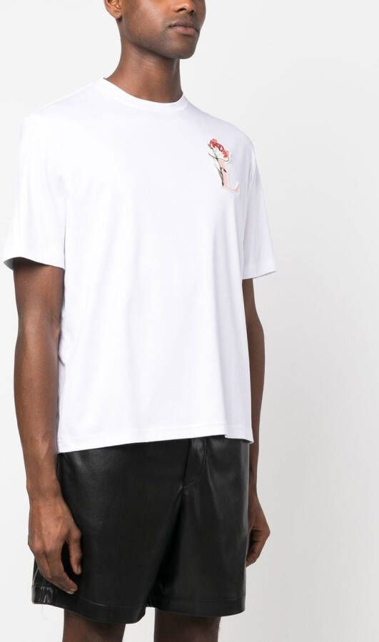 Lanvin T-shirt met bloemenpatch Wit