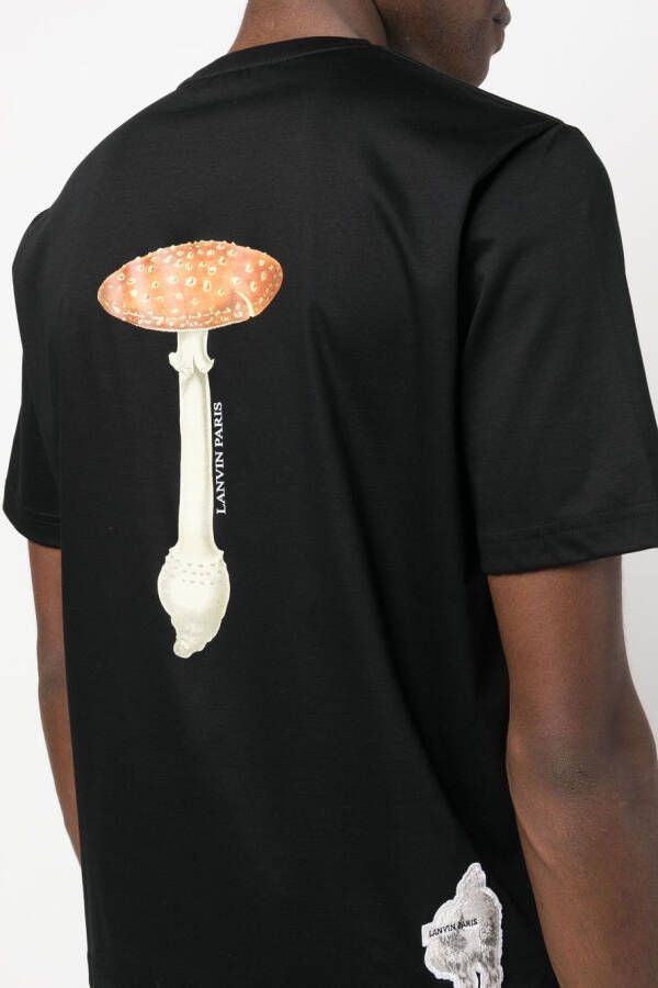 Lanvin T-shirt met patch Zwart