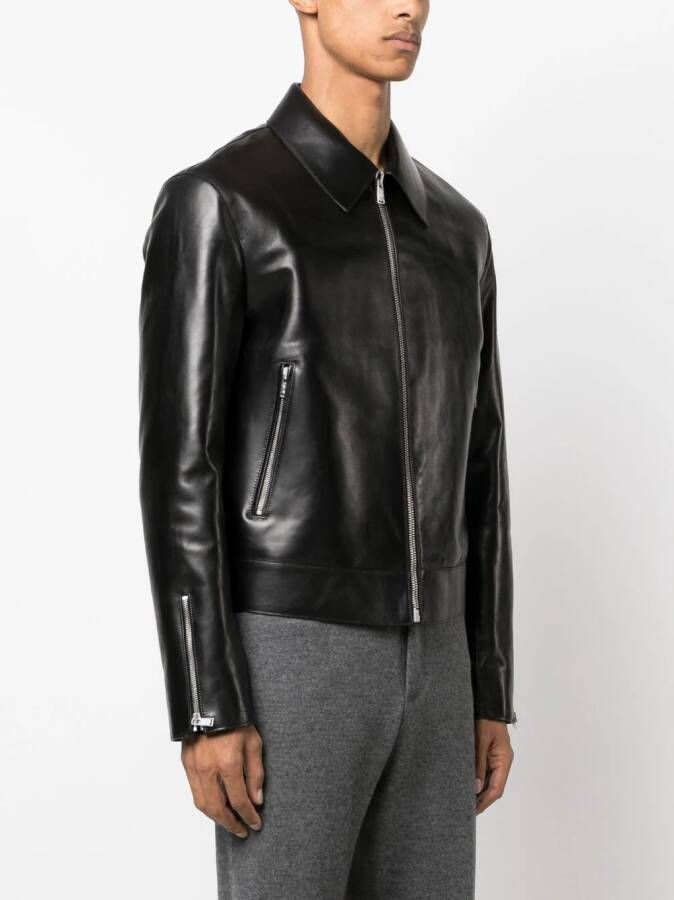 Lanvin Leren jack Zwart