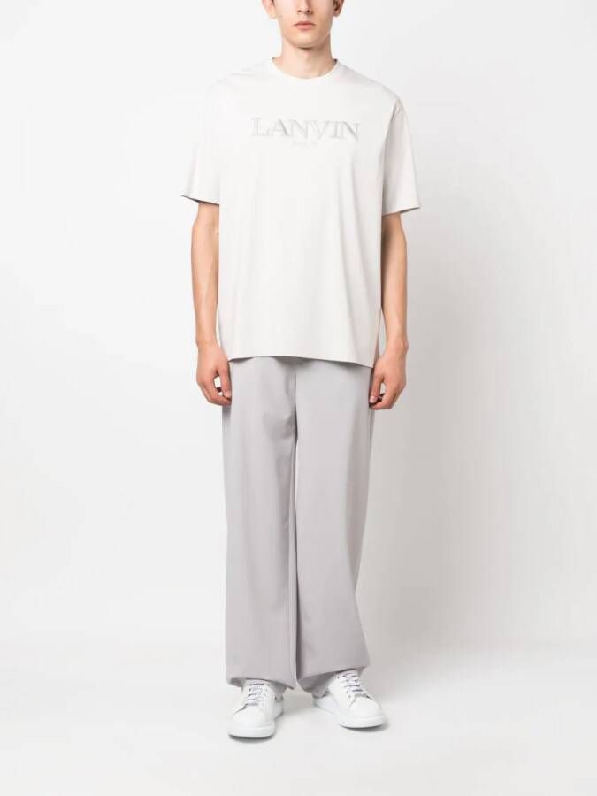 Lanvin T-shirt met logopatch Grijs