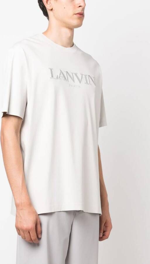 Lanvin T-shirt met logopatch Grijs