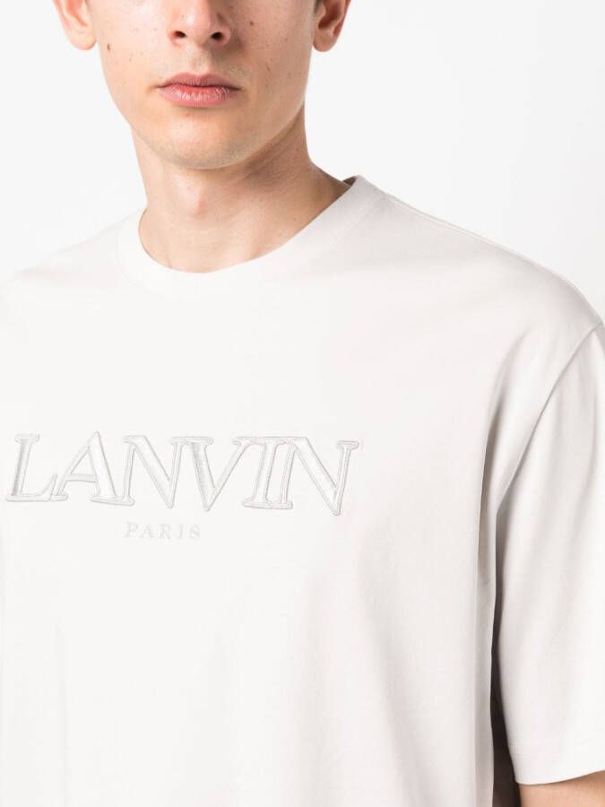 Lanvin T-shirt met logopatch Grijs