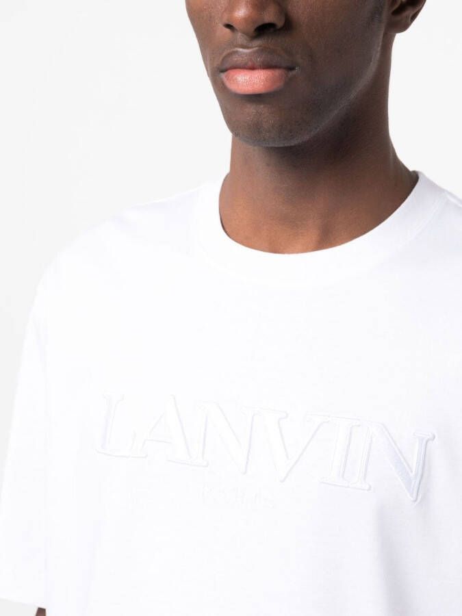 Lanvin T-shirt met logopatch Wit