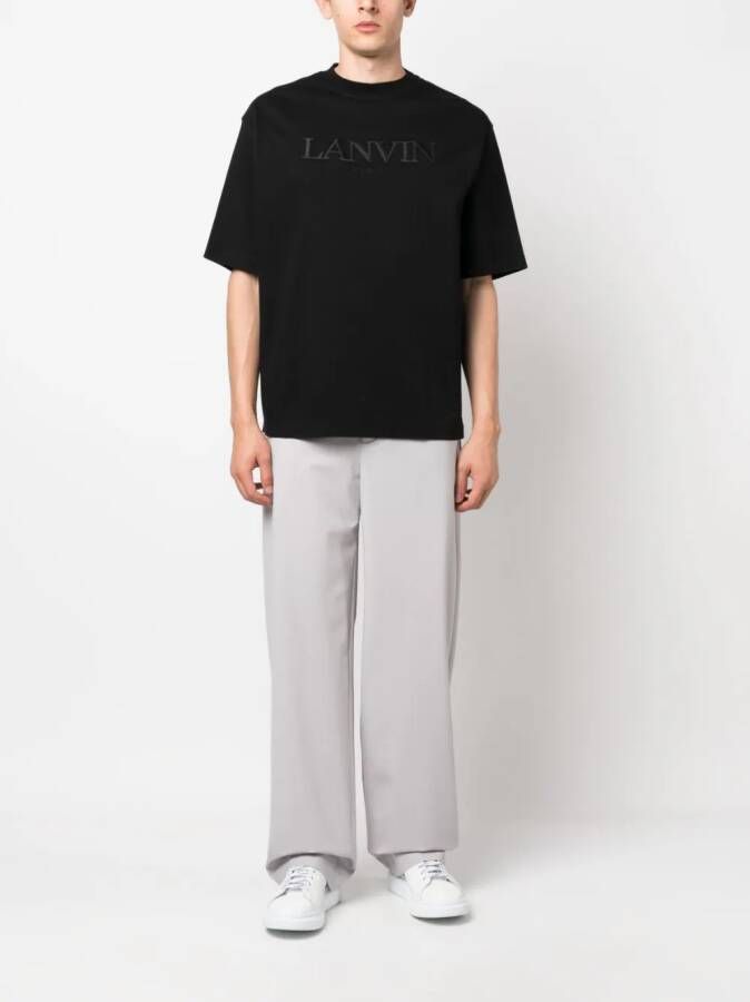 Lanvin T-shirt met logopatch Zwart