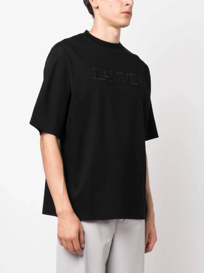 Lanvin T-shirt met logopatch Zwart