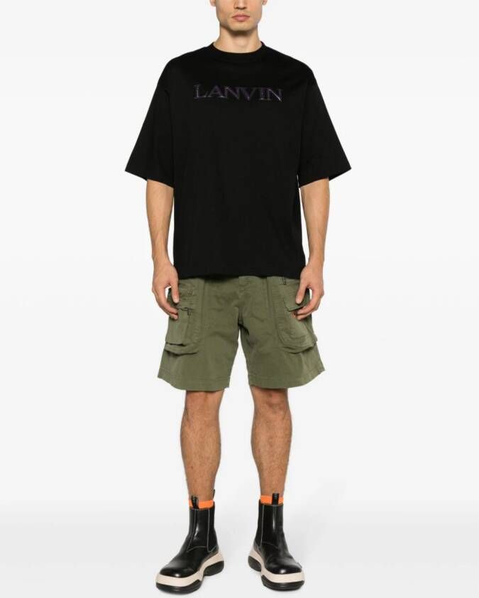 Lanvin T-shirt met logopatch Zwart