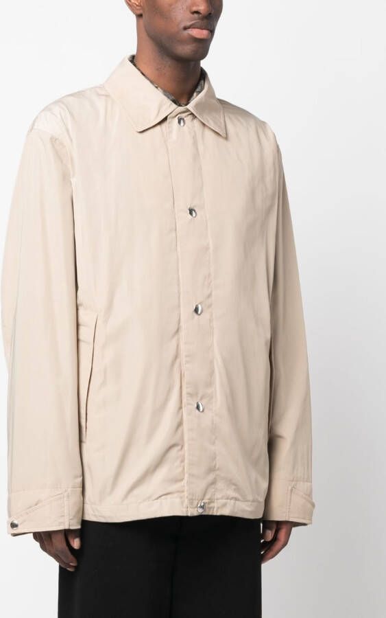 Lanvin Shirtjack met geborduurd logo Beige