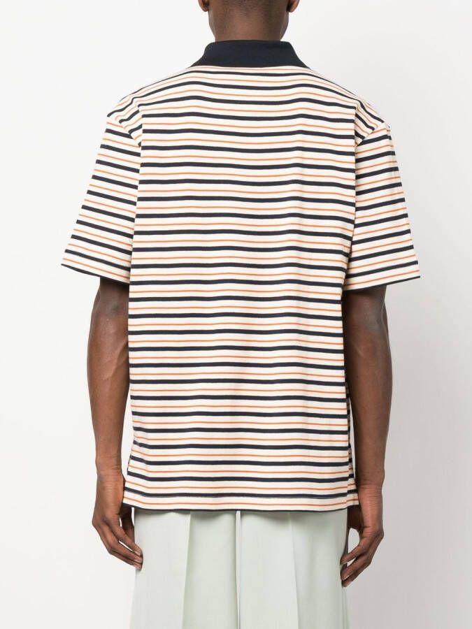 Lanvin Poloshirt met geborduurd logo Beige