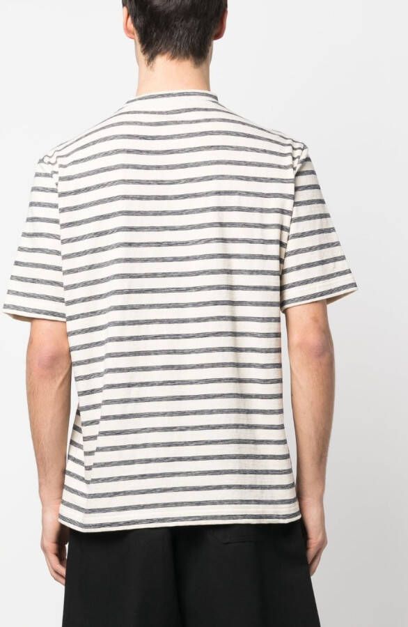 Lanvin T-shirt met geborduurd logo Beige