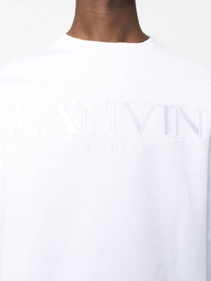 Lanvin Sweater met geborduurd logo Wit