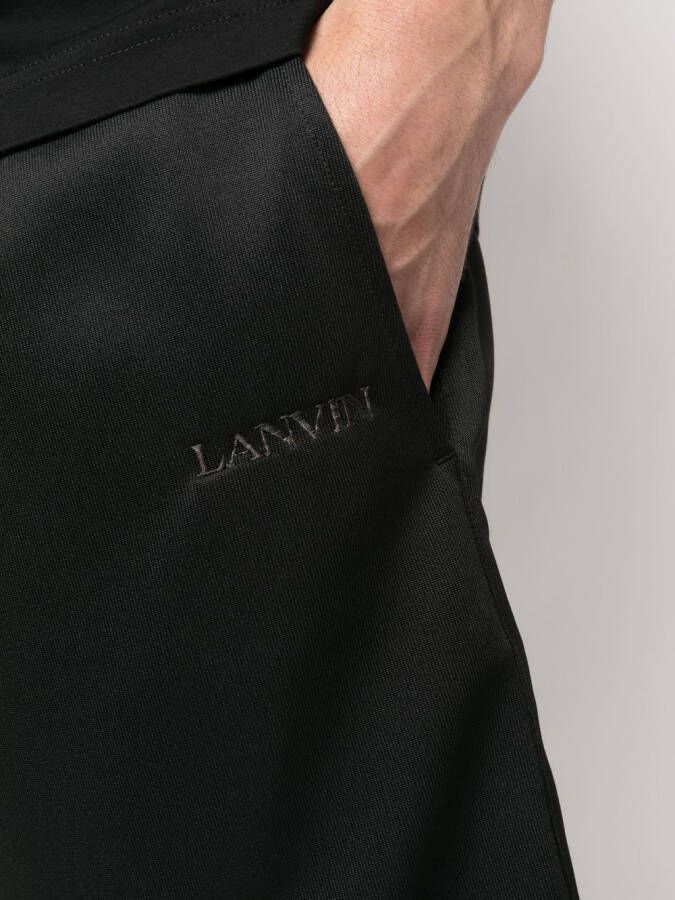 Lanvin Trainingsshorts met geborduurd logo Zwart