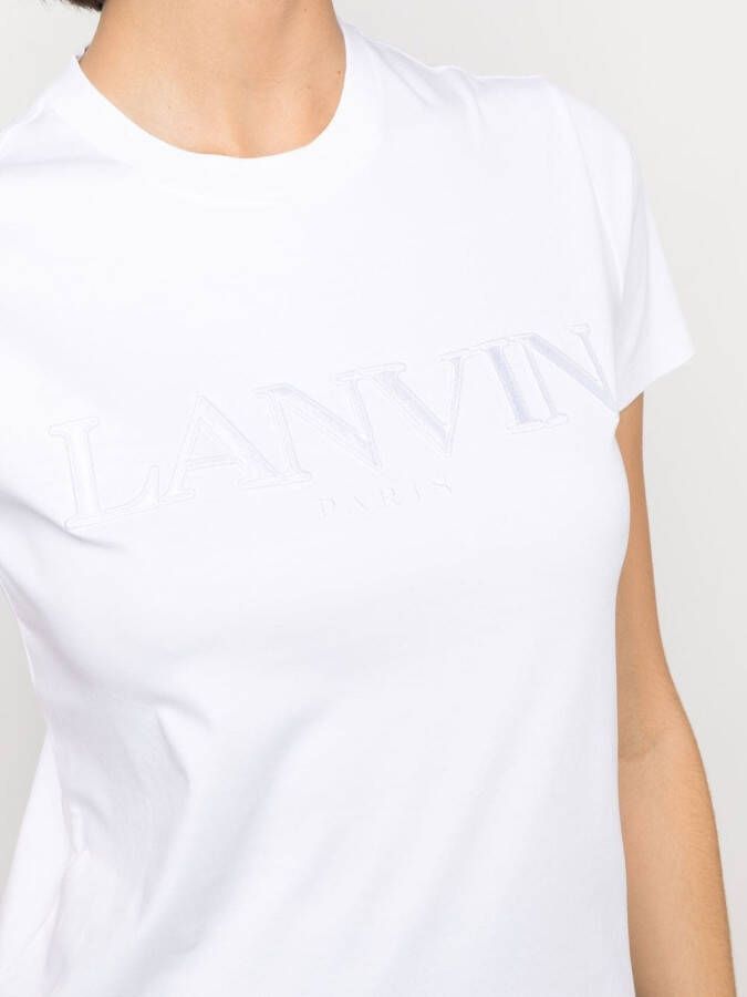 Lanvin T-shirt met logo Wit