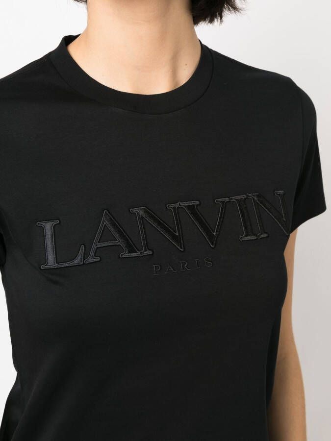 Lanvin T-shirt met logo Zwart