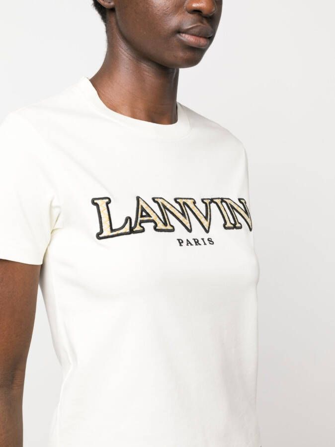 Lanvin T-shirt met logopatch Wit