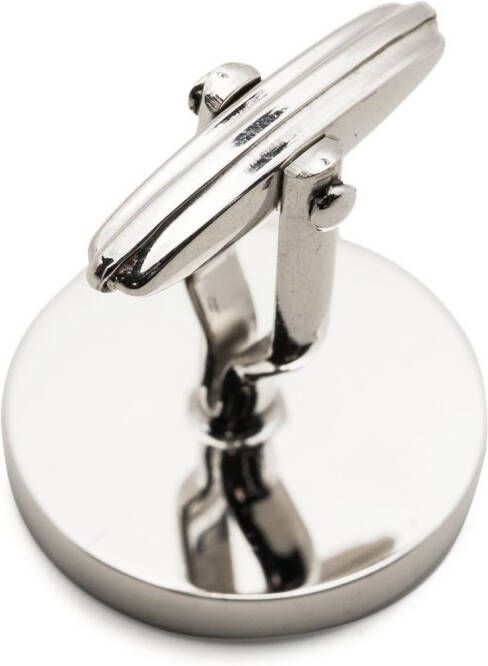 Lanvin Manchetknopen met gegraveerd logo Zilver