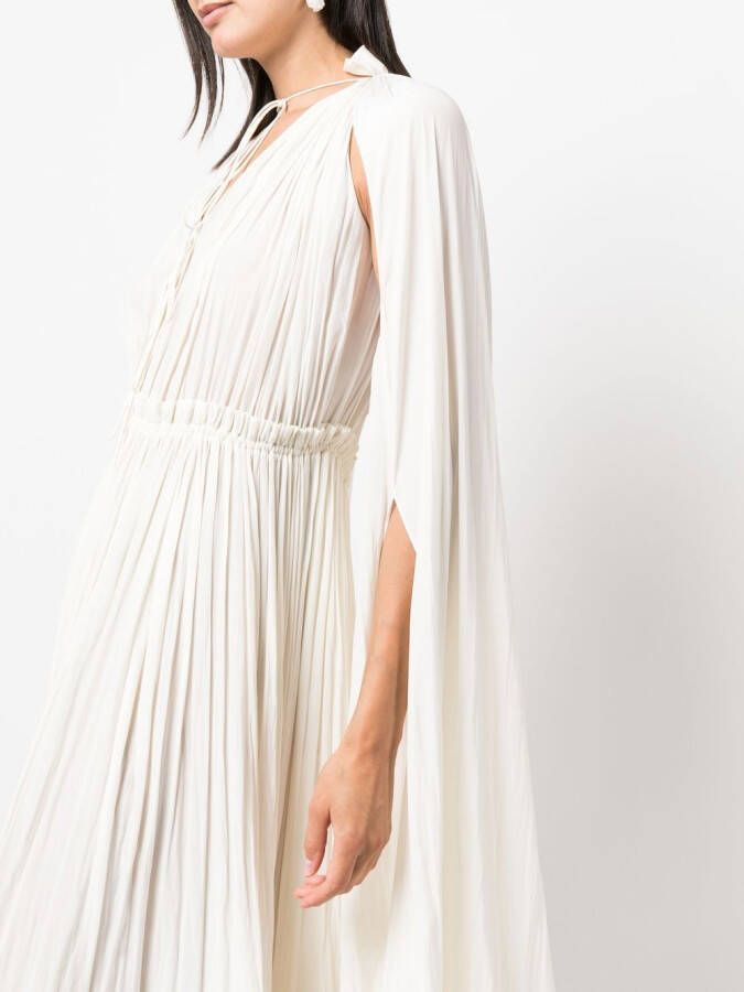 Lanvin Midi-jurk met cape-design Wit