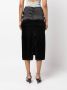 Lanvin Midi-jurk met gesmockte taille Zwart - Thumbnail 4