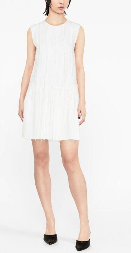 Lanvin Mini-jurk met franje Wit