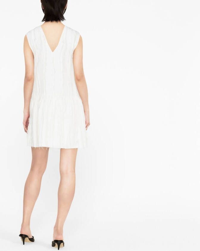 Lanvin Mini-jurk met franje Wit