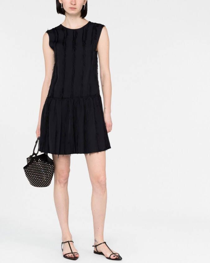 Lanvin Mini-jurk met franje Zwart