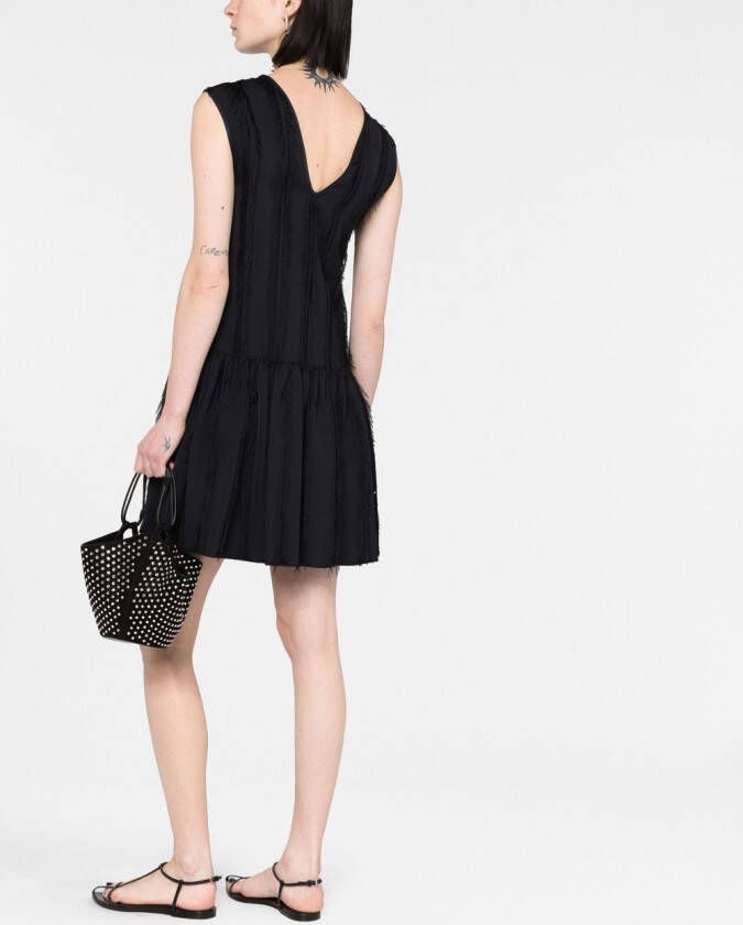 Lanvin Mini-jurk met franje Zwart