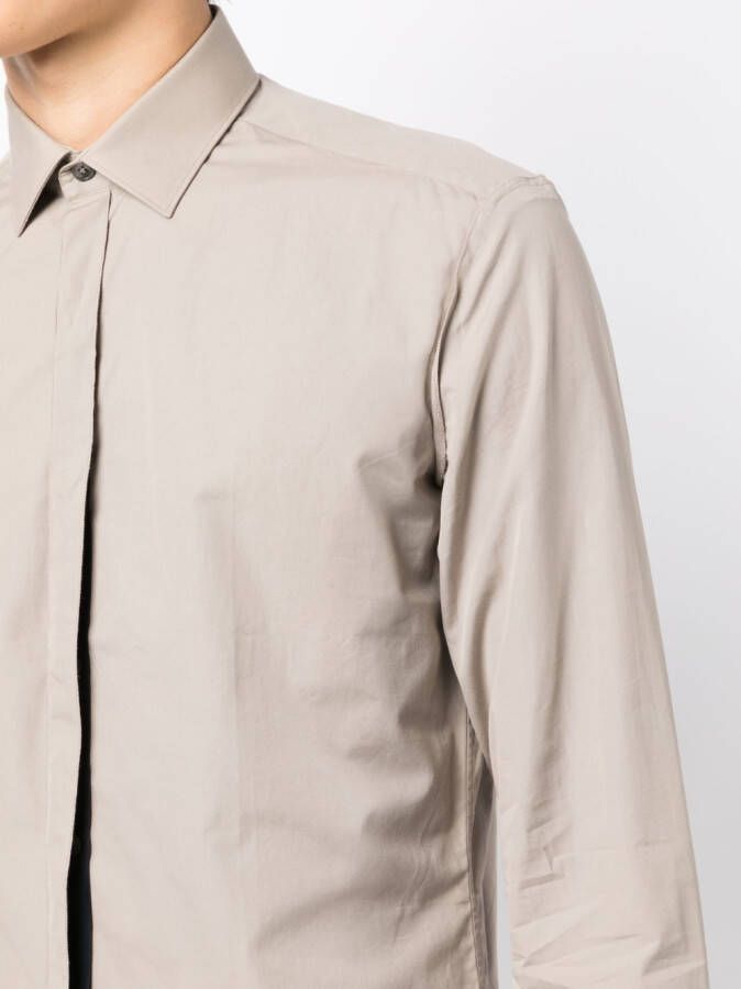 Lanvin Overhemd met gespreide kraag Beige