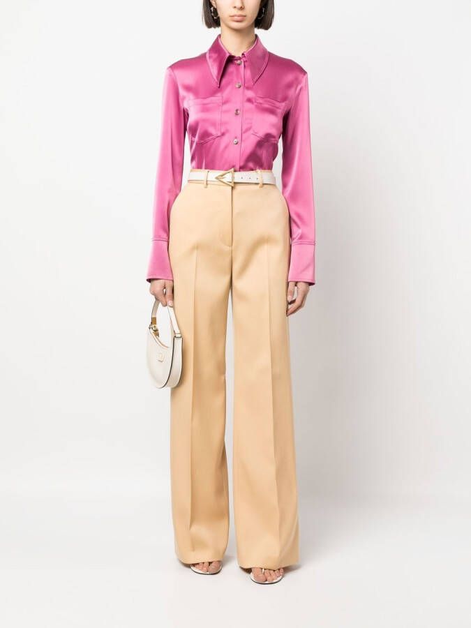Lanvin Pantalon met wijde pijpen Beige