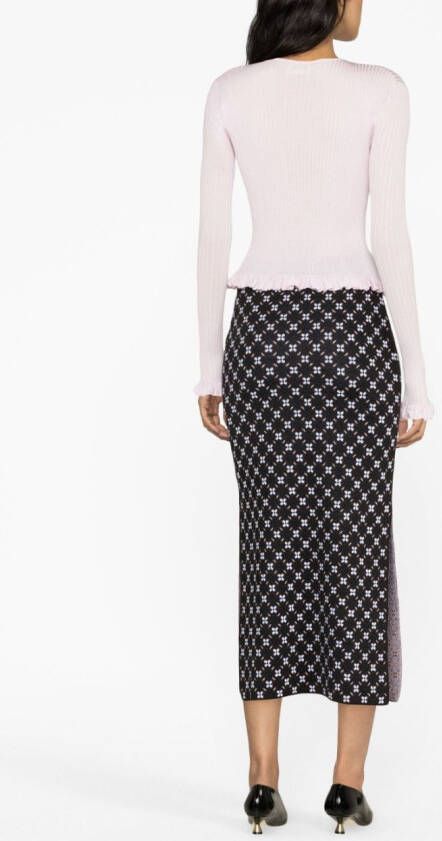 Lanvin Rok met jacquard Zwart
