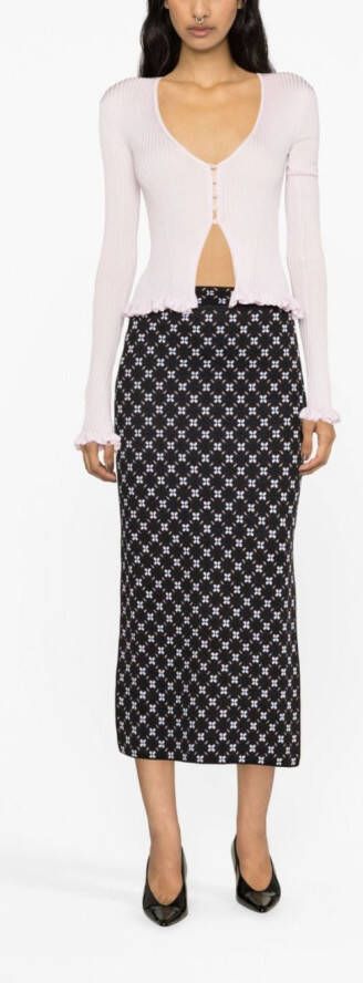 Lanvin Rok met jacquard Zwart
