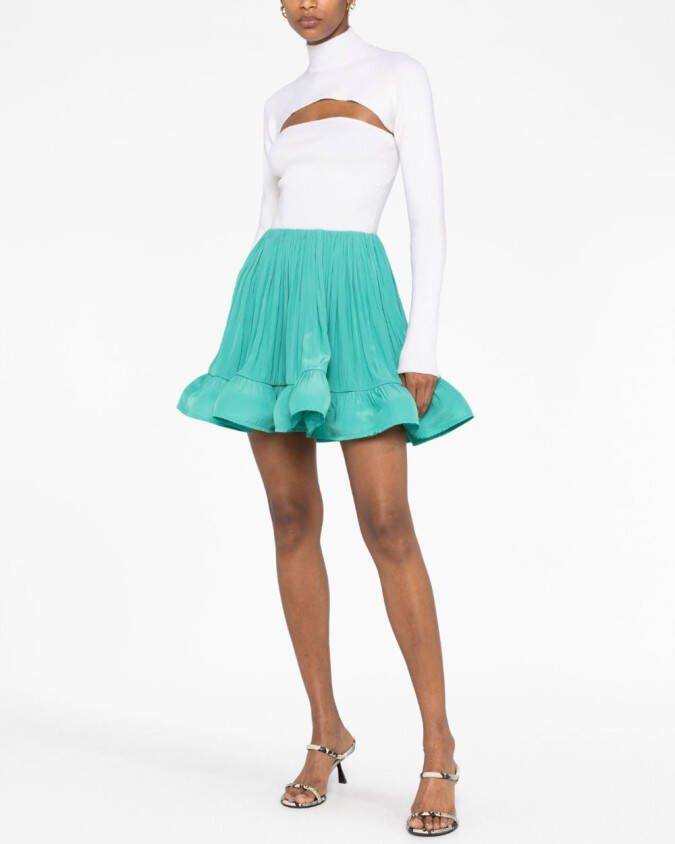 Lanvin Mini-jurk met ruches Groen