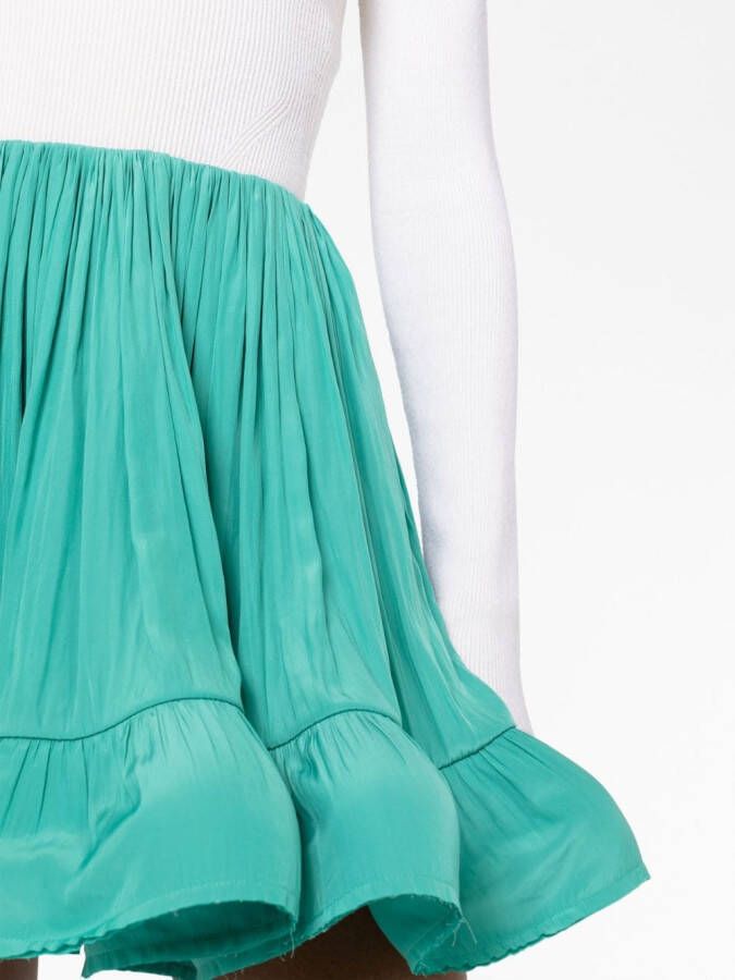 Lanvin Mini-jurk met ruches Groen