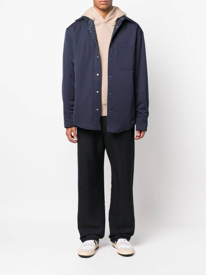 Lanvin Shirtjack van scheerwol Blauw