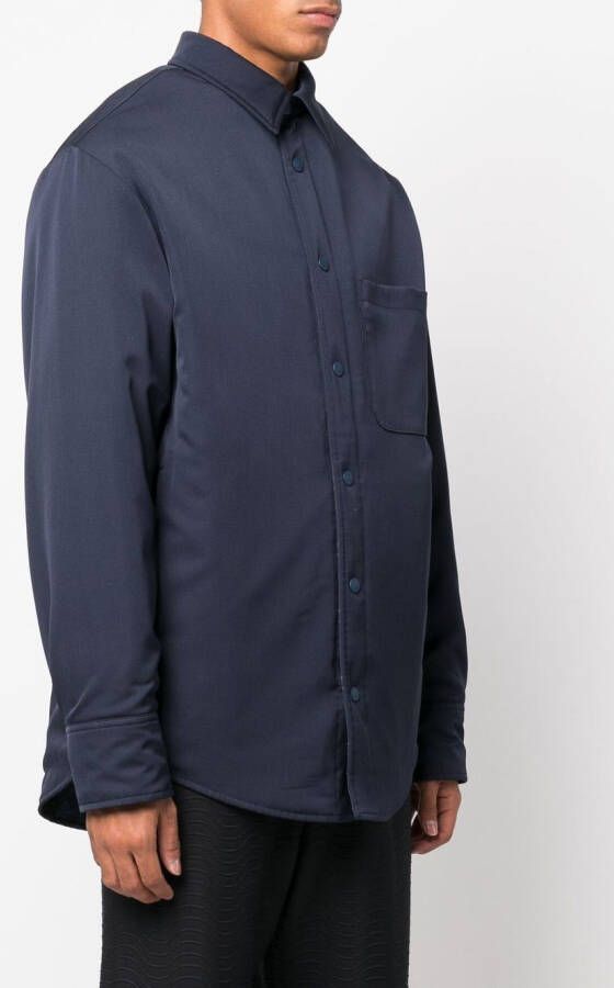 Lanvin Shirtjack van scheerwol Blauw