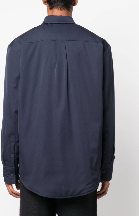 Lanvin Shirtjack van scheerwol Blauw