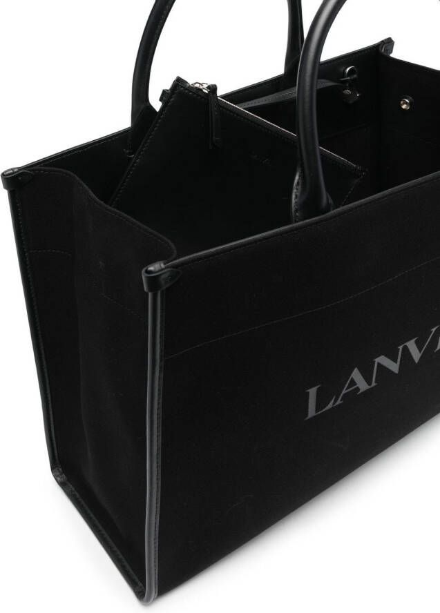 Lanvin Shopper met logoprint Zwart