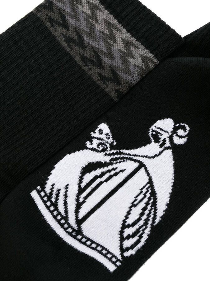 Lanvin Sokken met intarsia logo Zwart