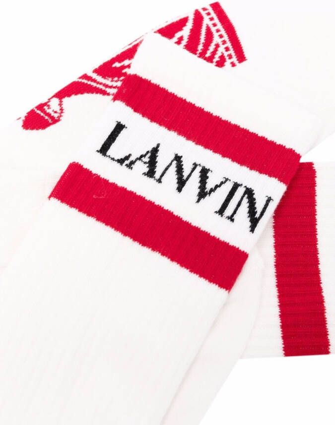 Lanvin Sokken met logo Wit