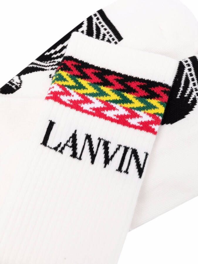 Lanvin Sokken met logo Wit