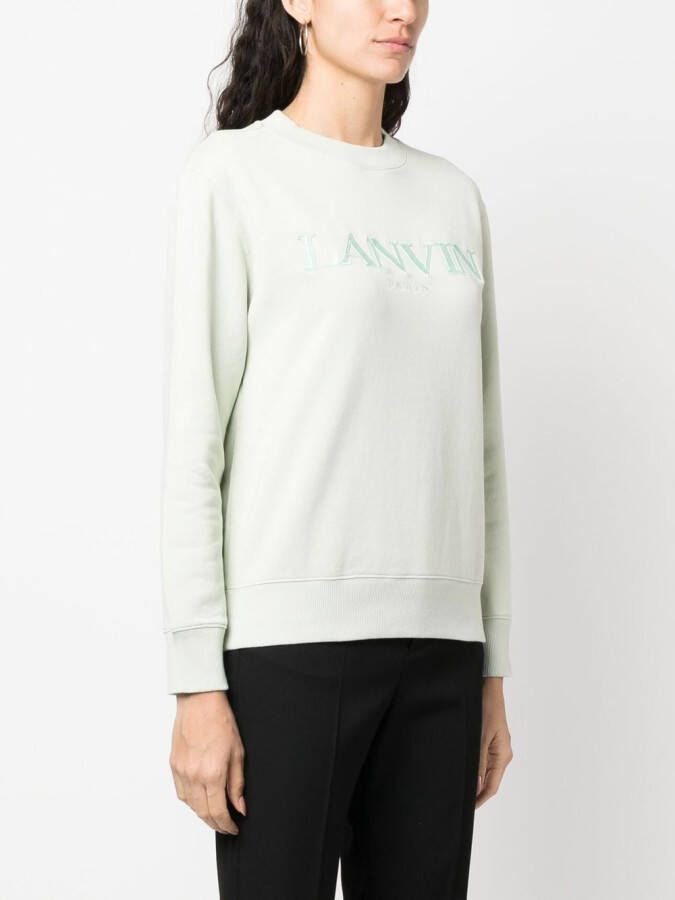 Lanvin Sweater met geborduurd logo Groen
