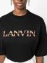 Lanvin T-shirt met geborduurd log Zwart - Thumbnail 5